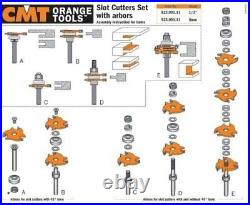 CMT 823.001.11 Slot Cutter Set in Carrying Case, 8mm bore, Carbide-Tipped