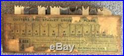 COMPLETE CUTTER SET 43 STANLEY Rule & Level Co 55 WOOD PLANE missing parts