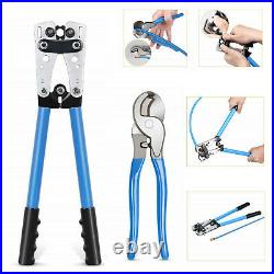 Cable Crimper and Cable Wire Cutter Tool Set for 10, 8, 6,4, 2,1/0 AWG Wire
