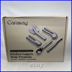 Caraway 5-Piece Stainless Steel Kitchen Gadget Set Can Opener Pizza Cutter tray