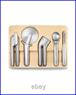 Caraway 5-Piece Stainless Steel Kitchen Gadget Set Can Opener Pizza Cutter tray
