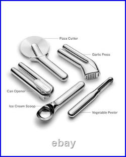 Caraway 5-Piece Stainless Steel Kitchen Gadget Set Can Opener Pizza Cutter tray