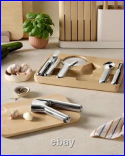 Caraway 5-Piece Stainless Steel Kitchen Gadget Set Can Opener Pizza Cutter tray