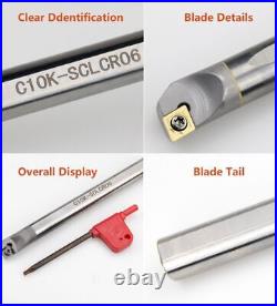 Carbide Blade Lathe Tungsten Steel Cutter Bar Internal Hole Turning Tool Set