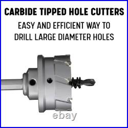 Carbide Tipped Hole Cutter Set with 1 In. Depth of Cut (8-Pieces)