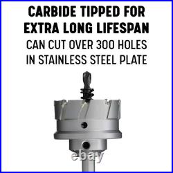 Carbide Tipped Hole Cutter Set with 1 In. Depth of Cut (8-Pieces)