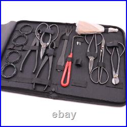 Carbon Steel Bonsai Tool Set 10pcs Kit Cutter Scissors Shears Tree Nylon Case Carbon Steel Bonsai Tool Set 10pcs Kit Cutter Scissors Shears Tree Nylon Case