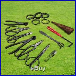 Carbon Steel Bonsai Tool Set 10pcs Kit Cutter Scissors Shears Tree Nylon Case