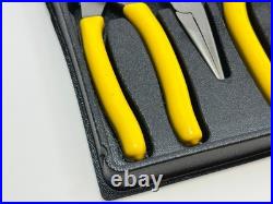 Caterpillar CAT Tools USA 3pc CLASSIC YELLOW Grip Pliers Set, Slip Needle Cutter