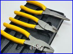 Caterpillar CAT Tools USA 3pc CLASSIC YELLOW Grip Pliers Set, Slip Needle Cutter