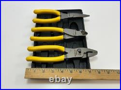 Caterpillar CAT Tools USA 3pc CLASSIC YELLOW Grip Pliers Set, Slip Needle Cutter