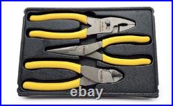 Caterpillar Cat Tools USA By Snapon 3pc Plier Set 233-1639 Slip Needle Cutter
