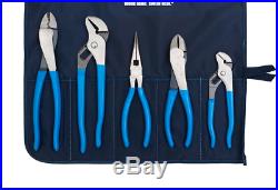 Channellock 5 Pack Pliers Set Tongue and Groove Cutter Long Nose Crimper Tool