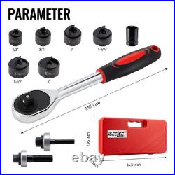 Compact 6-Piece Electrical Conduit Hole Cutter Set for DIY and Professionals
