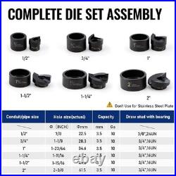 Compact 6-Piece Electrical Conduit Hole Cutter Set for DIY and Professionals