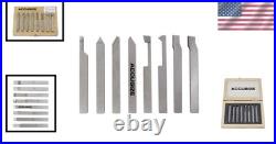 Complete 8-Pc HSS Tool Bit Set with External Cutter Ideal for Machining