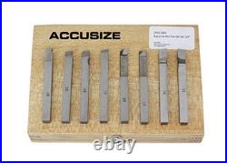 Complete 8-Pc HSS Tool Bit Set with External Cutter Ideal for Machining