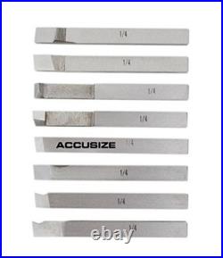 Complete 8-Pc HSS Tool Bit Set with External Cutter Ideal for Machining