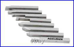 Complete 8-Pc HSS Tool Bit Set with External Cutter Ideal for Machining
