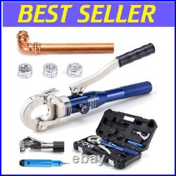 Copper Pipe Crimping Tool Set with Pipe Cutter Ergonomic Grip & Rotatable Head