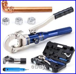 Copper Pipe Crimping Tool Set with Pipe Cutter Ergonomic Grip & Rotatable Head