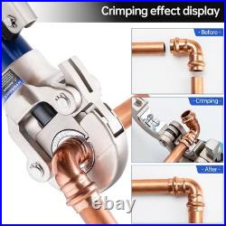 Copper Pipe Crimping Tool Set with Pipe Cutter Ergonomic Grip & Rotatable Head
