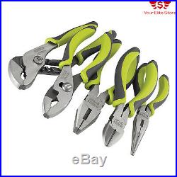 Craftsman Evolv 5 Pc. Pliers Set Piece Green Tools Needle Nose Plier Cutters