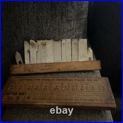 Cutter set lot STANLEY TOOLS 55 Plane #3 irons w slitter