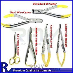 Dental Surgical Castroviejo Needle Holder Forceps Orthodontic Hard Wire Cutters