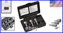 Durable 4-Piece Hole Cutter Set in Rust-Proof Case Precision Cutting Tools