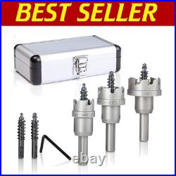 Durable Carbide Tipped Hole Cutter Set for Stainless Steel & Aluminum Drilling Durable Carbide Tipped Hole Cutter Set for Stainless Steel & Aluminum Drilling
