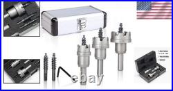Durable Carbide Tipped Hole Cutter Set for Stainless Steel & Aluminum Drilling Durable Carbide Tipped Hole Cutter Set for Stainless Steel & Aluminum Drilling