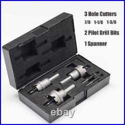 Durable Carbide Tipped Hole Cutter Set for Stainless Steel & Aluminum Drilling Durable Carbide Tipped Hole Cutter Set for Stainless Steel & Aluminum Drilling