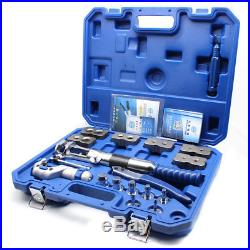 Durable Hydraulic Flaring Tool Set Pipe Fuel Line Expander + Cutter Kit Steel US