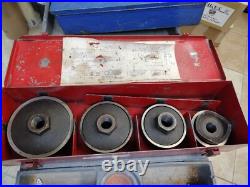 ENSLEY Tool 2 To 4in conduit knock out cutter set (Used)