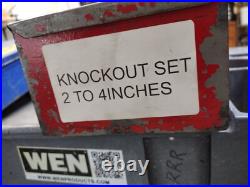 ENSLEY Tool 2 To 4in conduit knock out cutter set (Used)