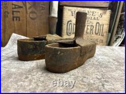 Early Antique Iron Cobbler Shoe Maker Sole Cutter Leather Punch Tool Set Boot