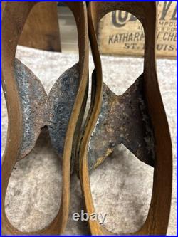 Early Antique Iron Cobbler Shoe Maker Sole Cutter Leather Punch Tool Set Boot