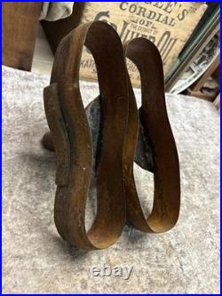 Early Antique Iron Cobbler Shoe Maker Sole Cutter Leather Punch Tool Set Boot