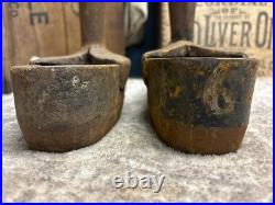 Early Antique Iron Cobbler Shoe Maker Sole Cutter Leather Punch Tool Set Boot