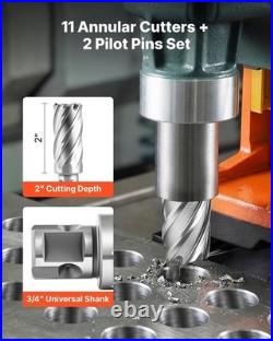 Efficient Metalworking Tool 13-Piece Annular Cutter Set with Smooth Chip Flow