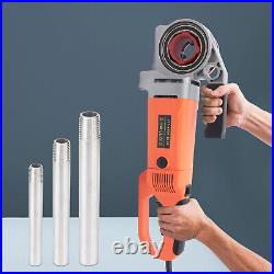 Electric Pipe Cutter Kit Pipe Threader Tool Set Threading Machine & 6 Dies