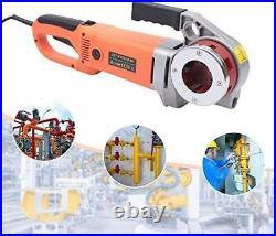 Electric Pipe Cutter Kit Pipe Threader Tool Set Threading Machine & 6 Dies