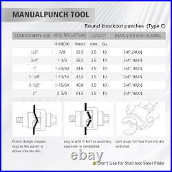 Electrician Hole Punch Set 1/2-2 Cutter Tool Kit