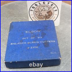 Elson Brass Balance Screw Cutter Set 2106 Vintage Watchmaking Horology Tool! 468