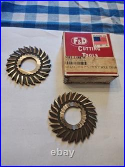 F & D Tool Company Cutting tools. Side Mill Cutter set