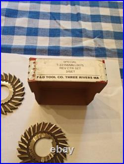 F & D Tool Company Cutting tools. Side Mill Cutter set