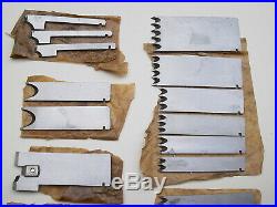 FULL SET 26 ADDITIONAL RECORD CUTTERS BLADES FOR No 405 COMBINATION PLOUGH PLANE