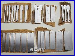 FULL SET 26 ADDITIONAL RECORD CUTTERS BLADES FOR No 405 COMBINATION PLOUGH PLANE
