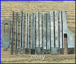FULL SET of STANLEY MILLER'S PATENT PLOW PLANE CUTTERS withBOX-41-42-43-44-PARTS